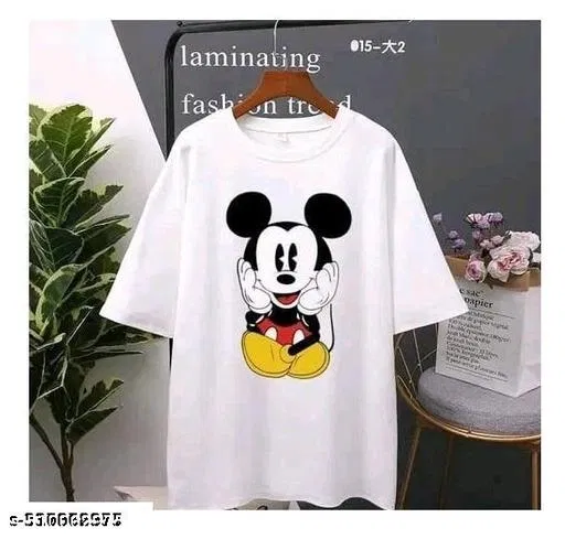 Cotton Blend T-shirt for Women, White (S)