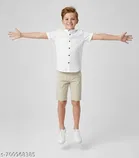 Solid Cotton Blend Short Sleeve Polo for Boys 