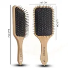 Majestique Wood Hair Brush and Detangle Tail Comb 