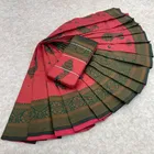 Litchi Silk Zari Embroidered Saree for Women, Dark Pink 