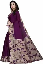 SVB साड़ी प्रिंटेड कलमकारी कॉटन ब्लेंड साड़ी 