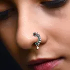 Oxidised Silver Alloy Nosepin for Women 