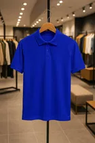 Cotton Blend Polo Neck T-Shirt for Men 