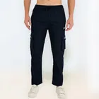 Lycra Nylon Logo Printed Track Pant for Men 