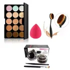 Combo of Eye Shadow, Charcoal Eyeliner & Beauty Blender for Women 