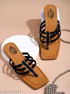Solid Suede Flat Girls Sandals 