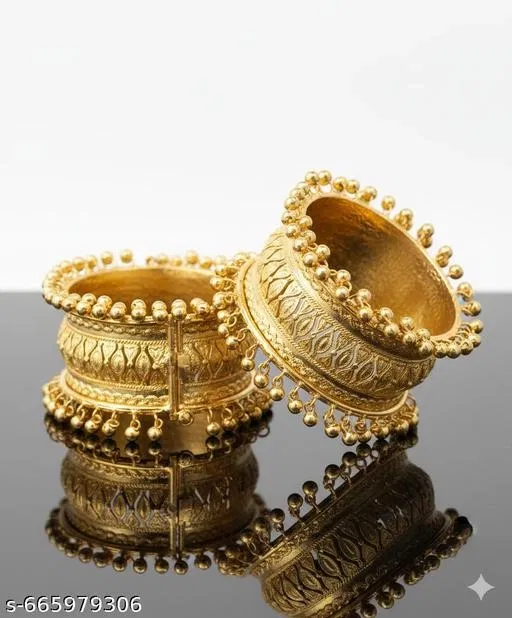 Samridhi Top Trending Viral Golden Bangle Pack of 2