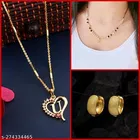 Combo of Alloy Mangalsutra with Pendant & 1 Pair Earrings for Women 