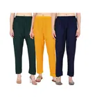 Rayon Solid Trousers for Women 