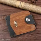 Motorsports Mens Wallet with Closure Button, Black & Brown