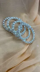 Metal Silver Plated Bangles for Women 