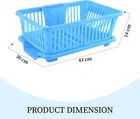 3 in 1 Durable Plastic Kitchen Sink Dish Drying Drainer Rack Holder Basket Organizer with Tray Utensils Tools Cutlery