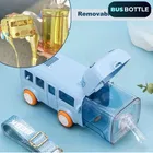 Plastic Bus Shape Sipper Bottle for Kids, Multicolor 