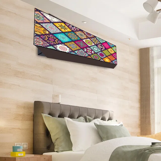 PVC Printed AC Cover (Multicolor, 1.5 Ton)