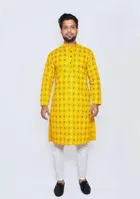 Cotton Printed Full Sleeves Kurta with Pyjama for Men 