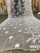 Floral Chikankari Net Dupatta for Women 
