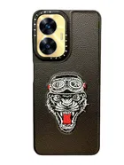 Synthetic Pu Leather Back Cover For Realme Rmx3710 / N55 