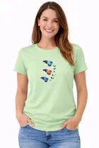 Cotton Blend T-shirt for Women, Green & Pink, Pack of 2 