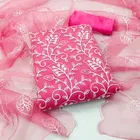 Organza Unstitched Dress Material for Women 