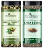 Herbs Library Green Coffee Beans and Chia Seeds 