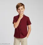 Solid Cotton Blend Short Sleeve Polo for Boys 