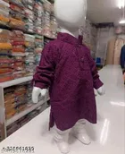 RK TRADERS Solid Chikankari Kurta Set for Boys 
