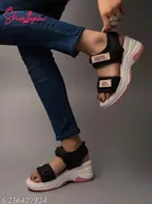 Shoetopia Pink Mesh Comfort Open Toe Sandals 