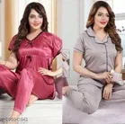 Satin Nightsuit for Women 
