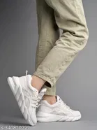 Solid Synthetic Sneakers for Women 