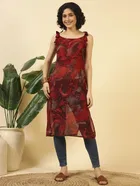 Tie Up Georgette Kurti for Women 