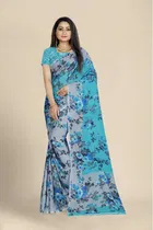 Georgette Printed Saree for Women 