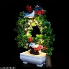 Artificial Bonsai Plant with Sparrow & Light 