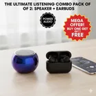 Wireless Bluetooth Speaker + Earbuds With Charging Case, 5.4 Bluetooth Version ,BLACK, 