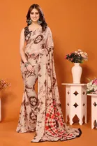Georgette Printed Saree for Women 