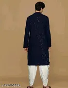 Chikankari Mandarin Neck Kurta for Men 