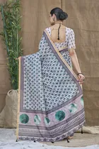 Silk Woven Design Saree for Women, Blue 