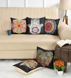 Jute Printed Cushion Covers 