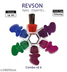 Revson Nail Paint for Women (Multicolor, 6 ml) (Pack of 6)