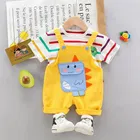 Cotton Blend Printed Dungarees for Boys 