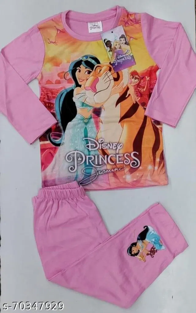 Cotton Clothings Set for Girls (Pink, 3-4 Years)