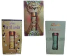 Combo of Radhe Mogra with Fantasia & Asseel Non Alcoholic Roll On Attars for Men & Women 