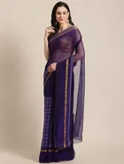 Polycotton Dyed/ Washed Saree for Women 