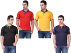 Polo Solid T-shirts for Men, Pack of 4 