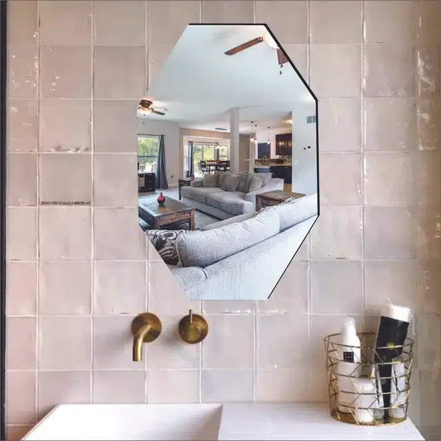 Acrylic Wall Mirror Stickers (Silver, 20x30 cm)