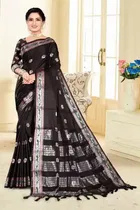 शारदा क्रिएशन कॉटन एम्बेलिशड साड़ी 