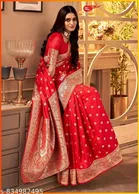 Zari Woven Kanjeevaram Saree for Women 