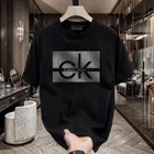 Poly Blend Half Sleeves Printed T-Shirt for Men (Black, M)