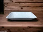 Plastic Plates for Kitchen, White, Pack of 12