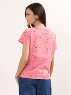Round Neck Printed T-Shirt for Women 