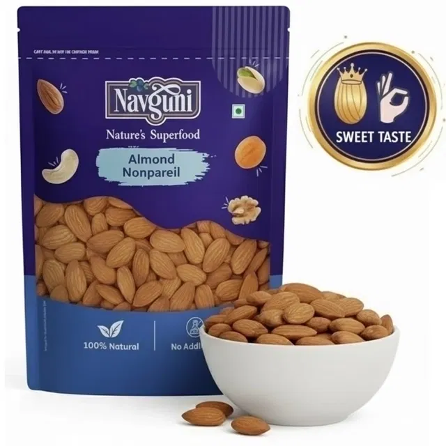 नवगुनी बादाम नॉनपेरिल (गोल्ड) 400 g